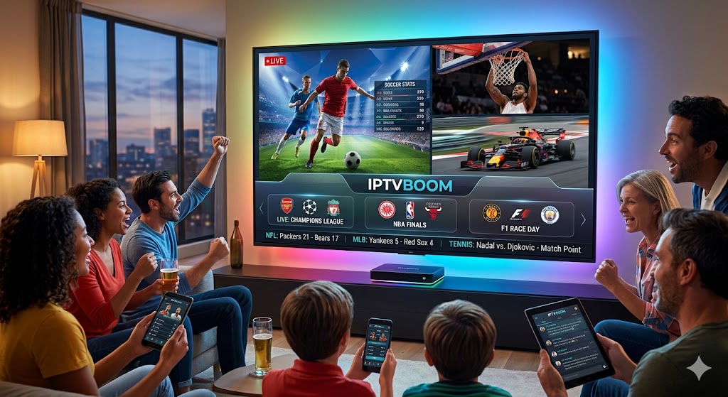 IPTVBOOM Review 2026 highlighting buffer-free IPTV service with 4K streaming, fast servers, and stable performance across multiple devices for a smooth viewing experience.